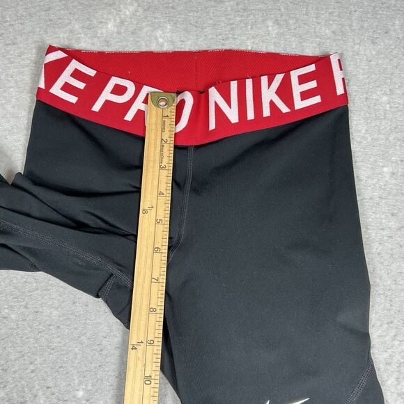 Nike Pro Leggings Womens Small Black Compression Workout Training Pants Gym Mesh - Picture 5 of 10